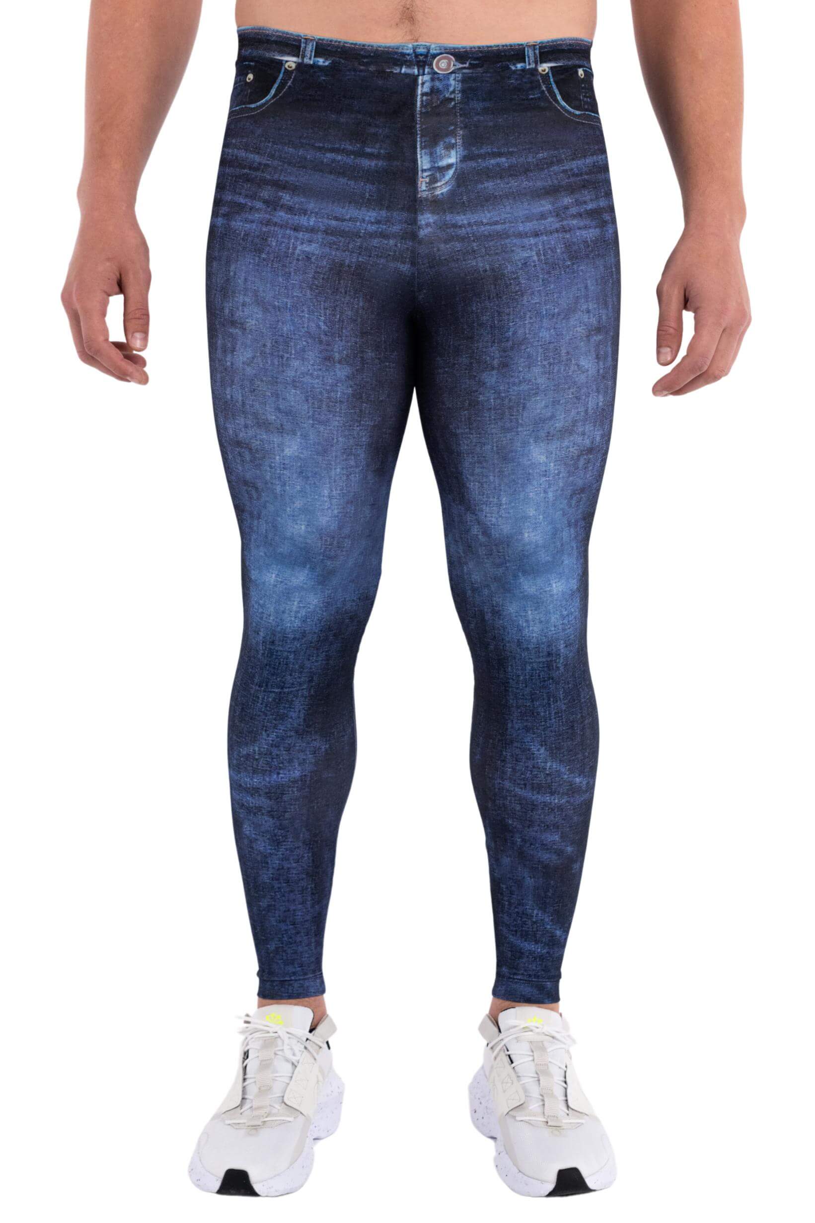 Navy Jean Noah Men's Jean Print Leggings Blue Jeggings