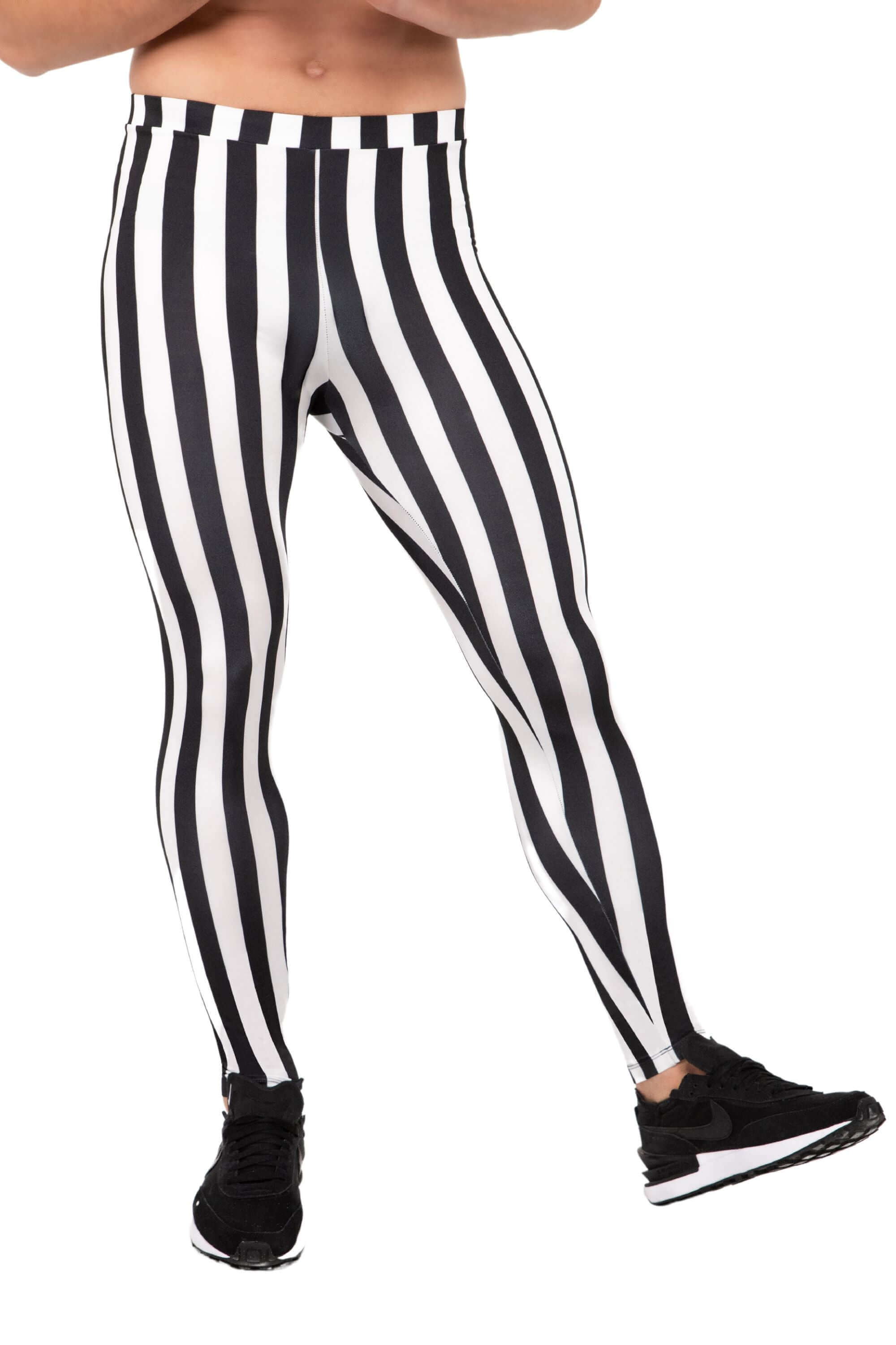 Beetlejuice Black And White Striped Leggings Plus Size Beetlejuice