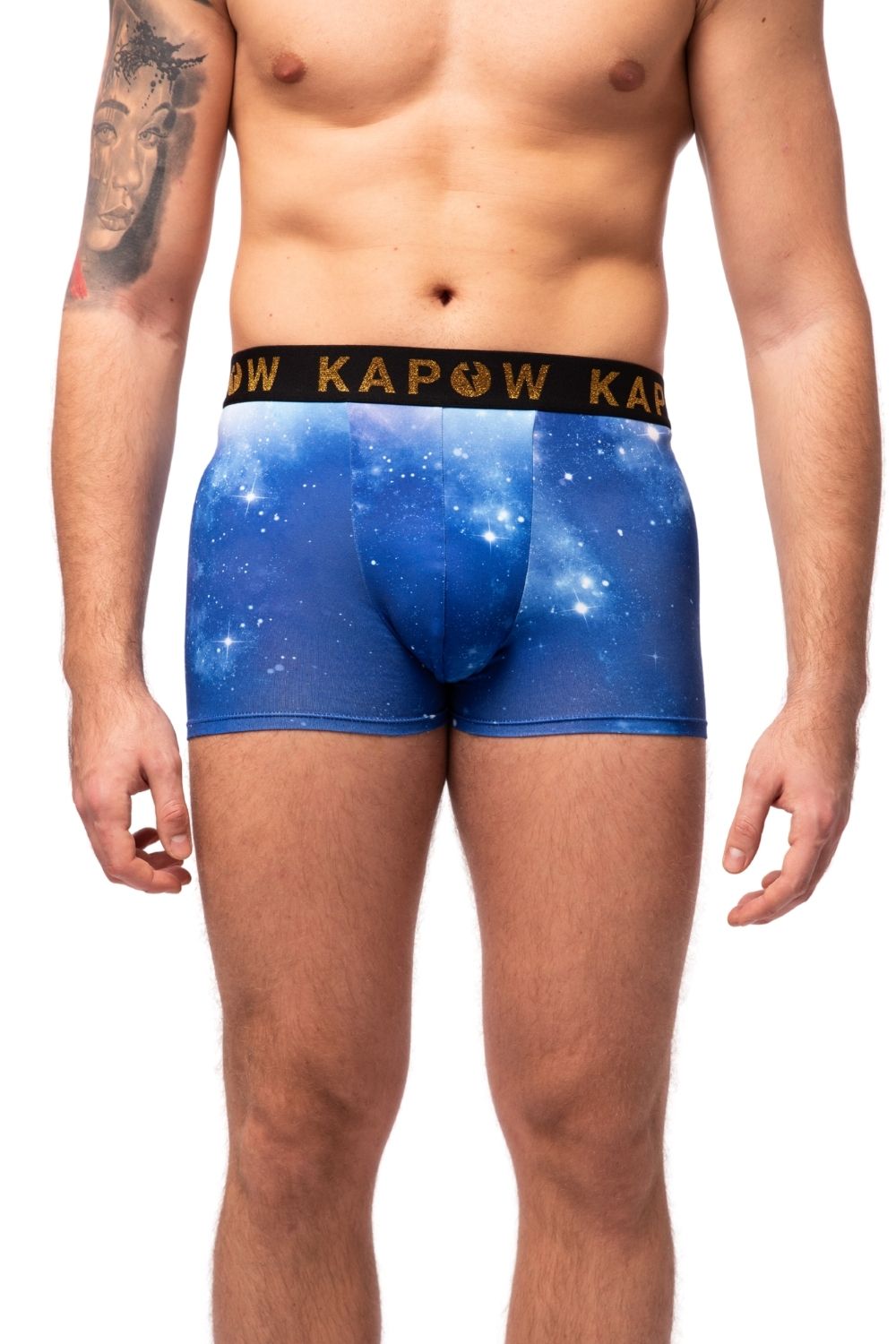 Men's Underwear Boxers, Blue Galaxy