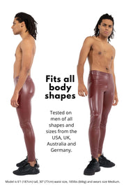 Bordeaux Faux Leather Meggings