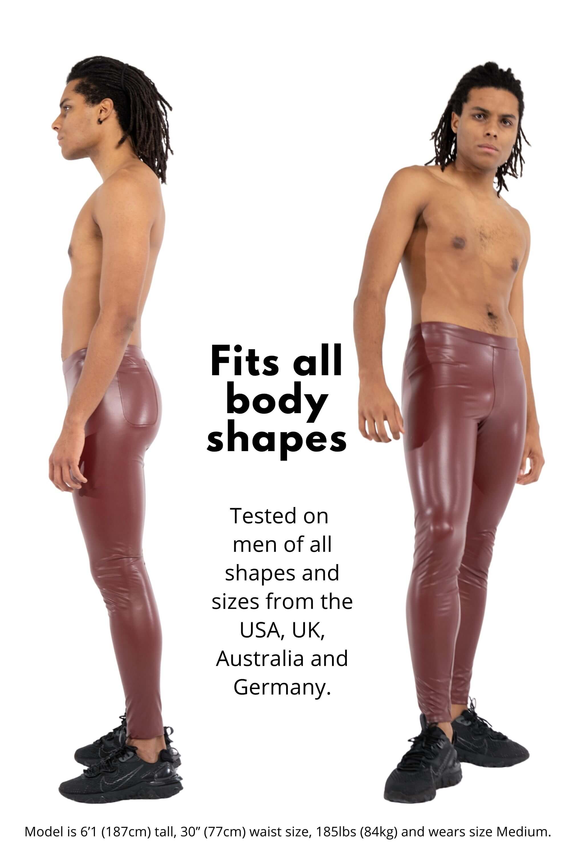 Bordeaux Faux Leather Meggings