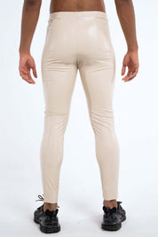 Palermo Faux Leather Leggings full body back view