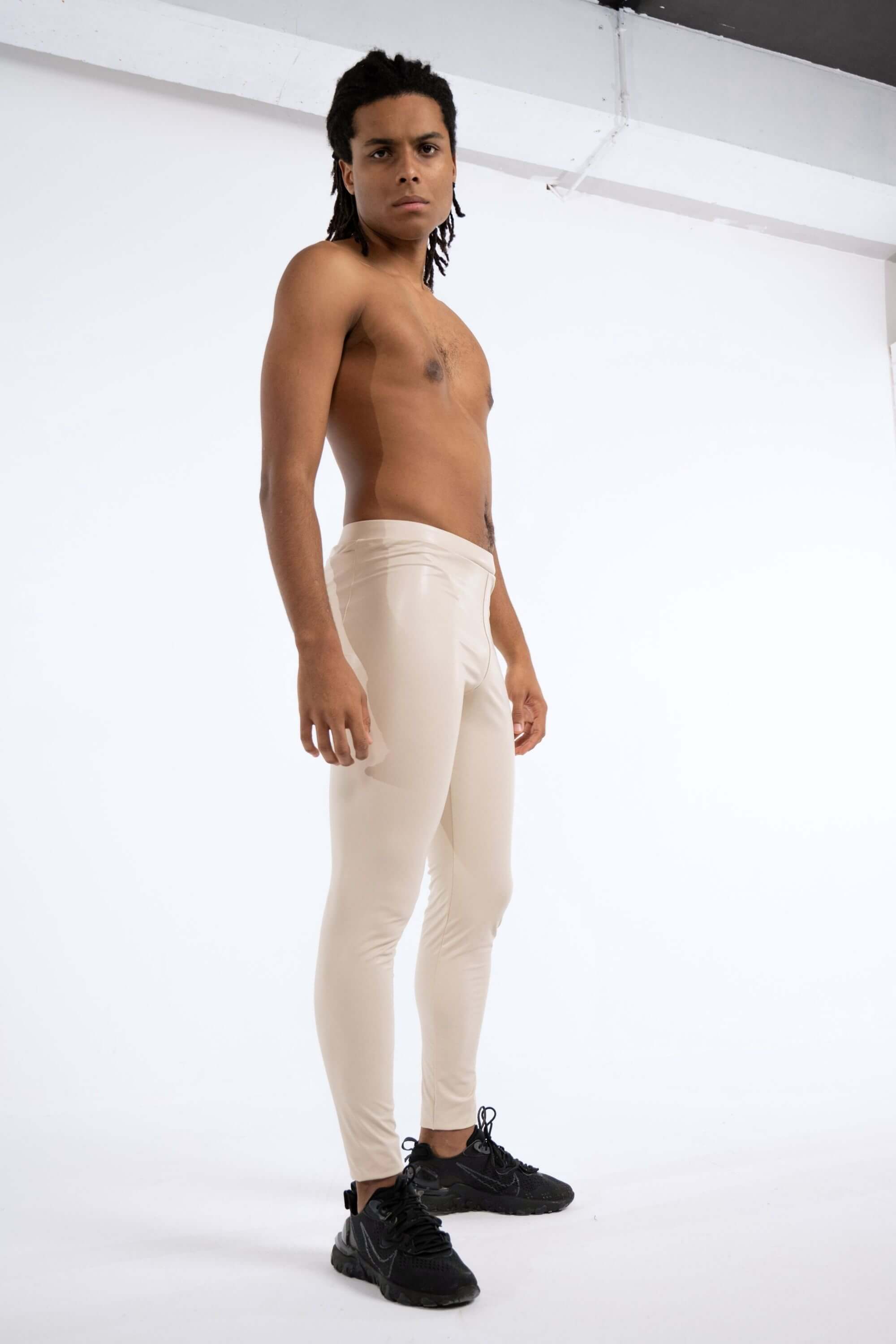 Palermo Faux Leather Leggings full body side angle