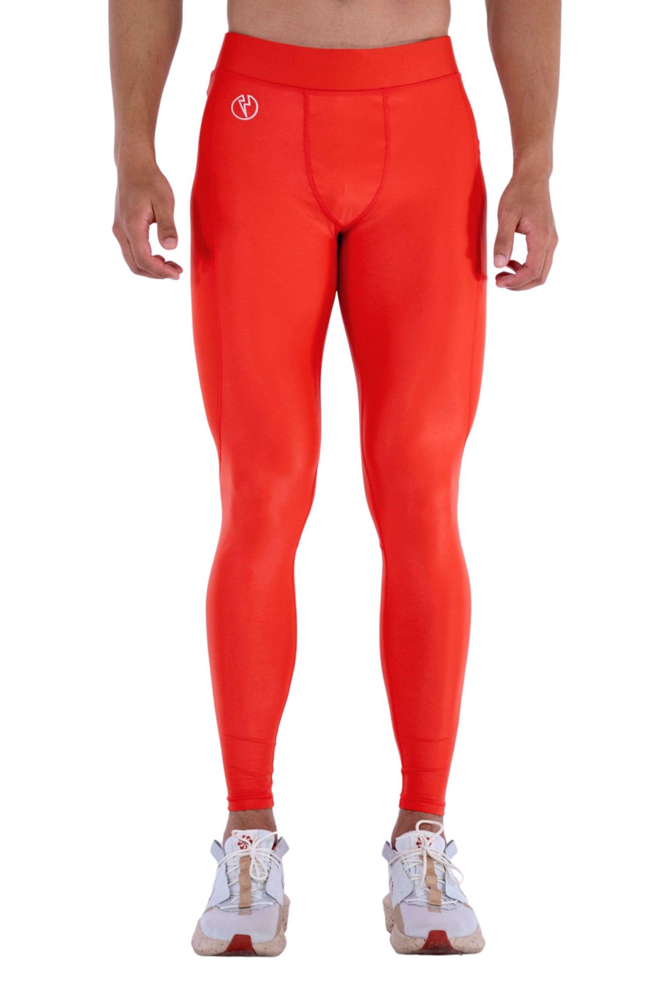Inferno Men's Performance Leggings Shiny Red Kapow Meggings
