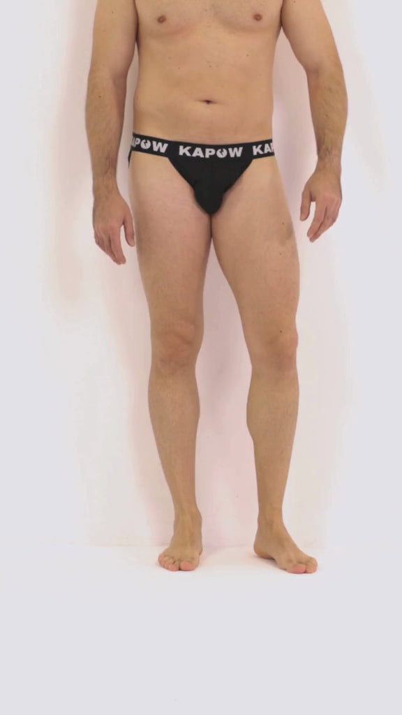 Black Tanga Brief - Kapow Meggings