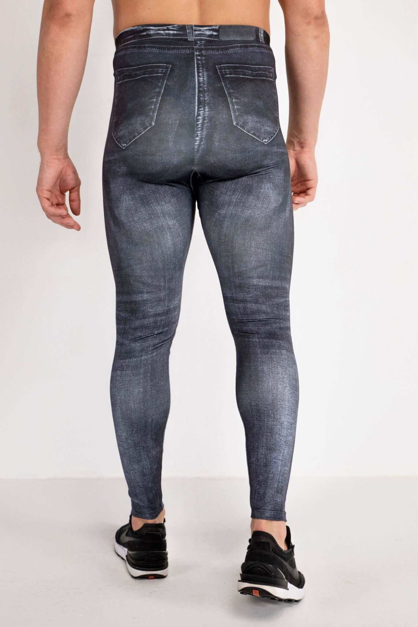 Black Jean Johnny Meggings | Denim | Kapow Meggings
