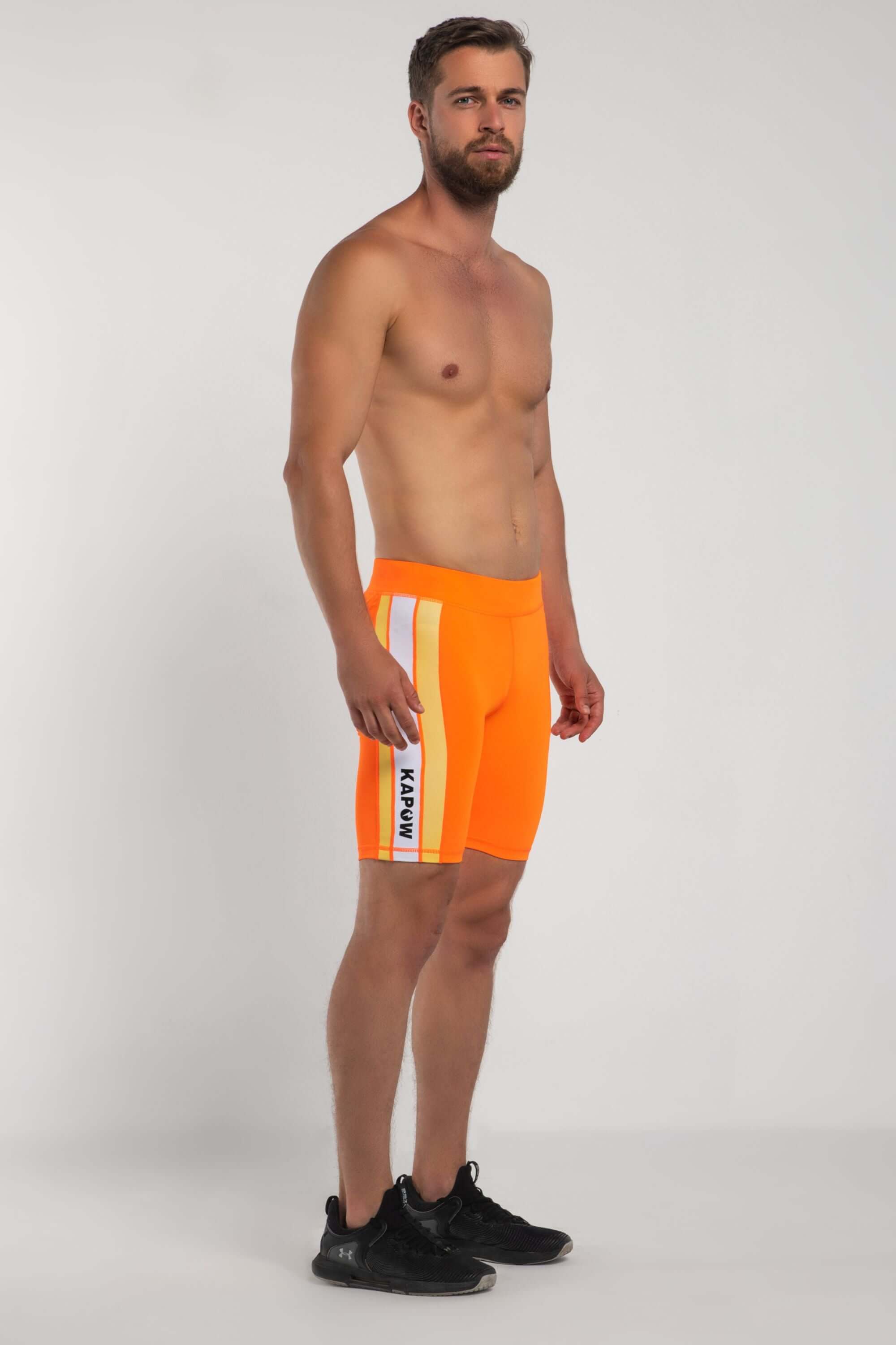 Nitro Men's Compression Shorts l Orange l Kapow Meggings